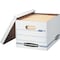 Bankers Box Stor/File Boxes, w/Lid, Ltr/Lgl, 12"x15"x10", 4/CT, White PK FEL0070308 - alternate 1